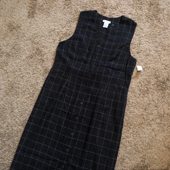 Talbots Dresses Nwt Talbots Blackwhite Button Down Maxi Dress